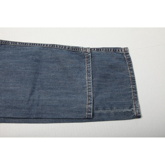 Levis 505 Jeans Mens 36x32 Blue Denim Straight Leg Medium Wash Classic Fit Pants - Picture 16 of 16